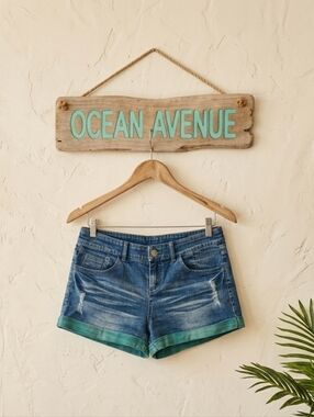Ling Zi Jean Summer Distressed Casual Beach Streetwear Korean Fashion Shorts